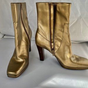 Worthington SIze 7.5 Bronze Metallic Ankle Boots